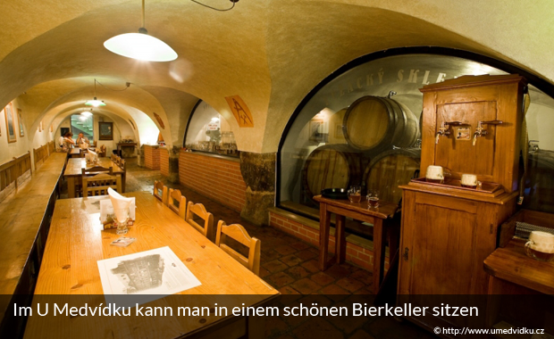 Bierkeller im U Medvidku in Prag