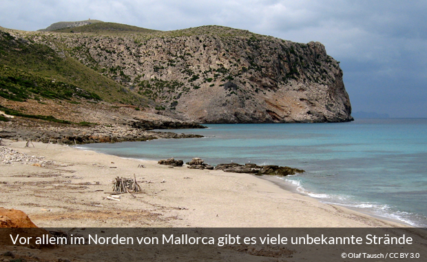 Unberührter Strand auf Mallorca