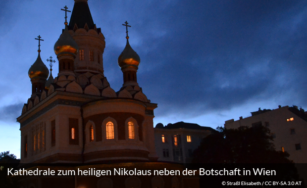 Kathedrale neben der russischen Botschaft in Wien