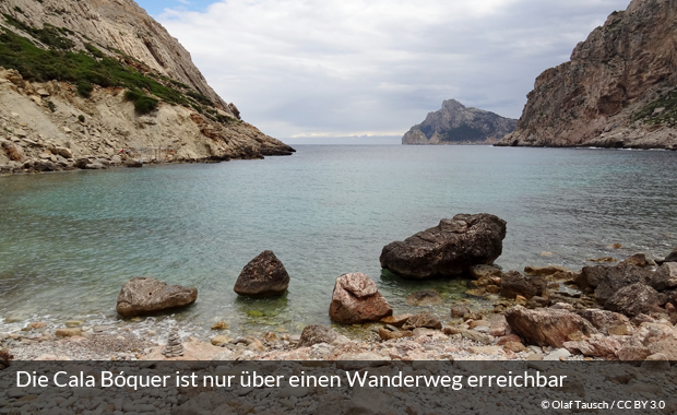Der Strand Cala Bóquer auf Mallorca
