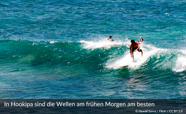 Hookipa Surfspot, Surfen auf Hawaii
