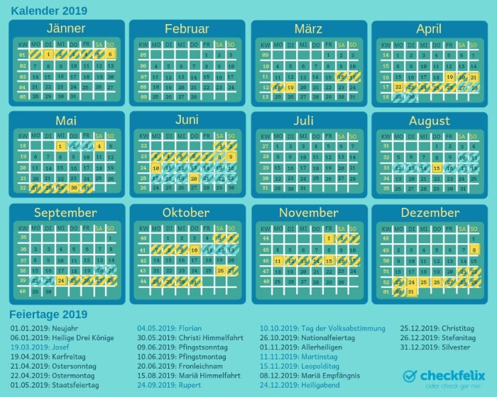 Fenstertage Kalender 2019
