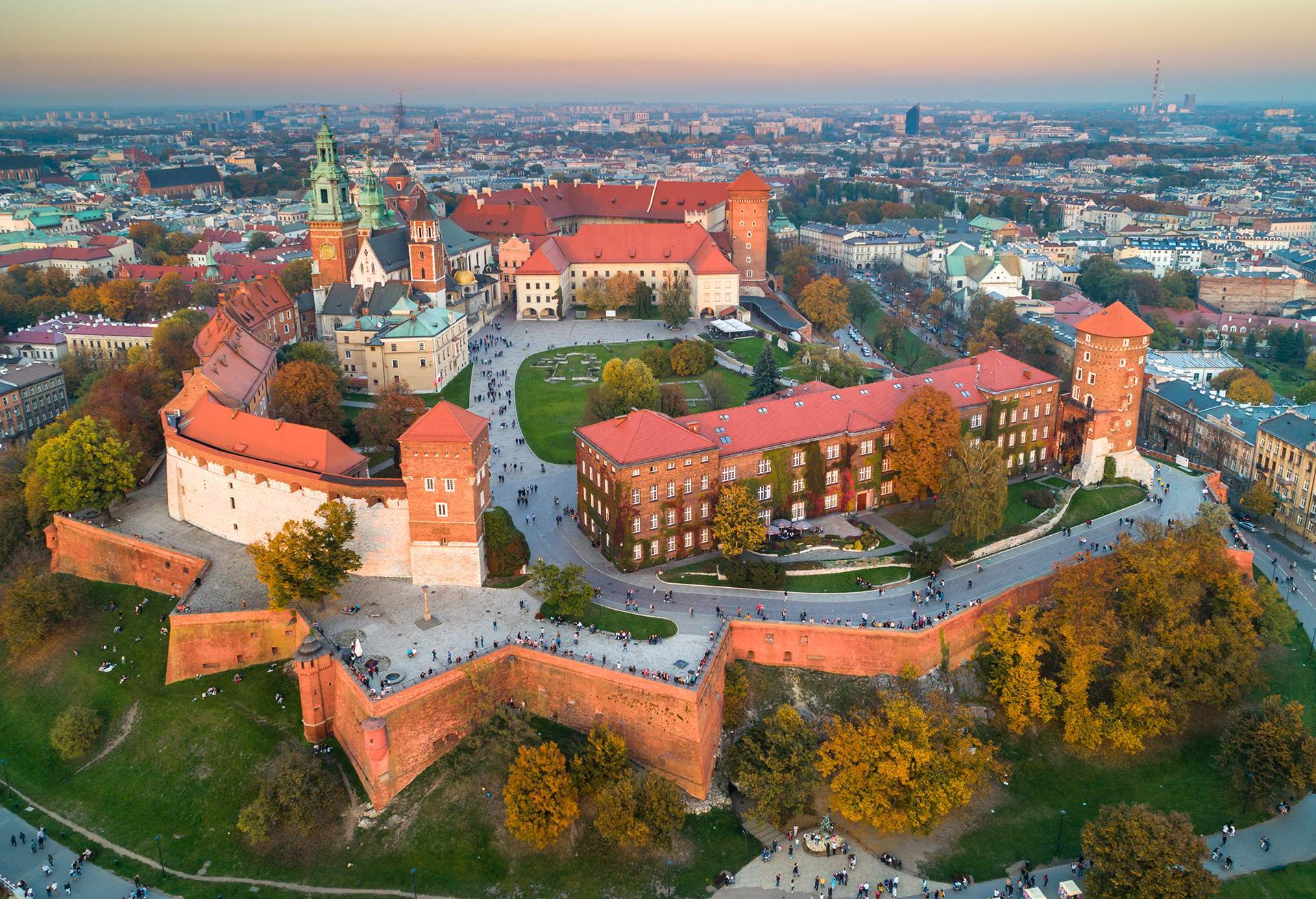 Wavel Hill and castle, Krakow. Poland