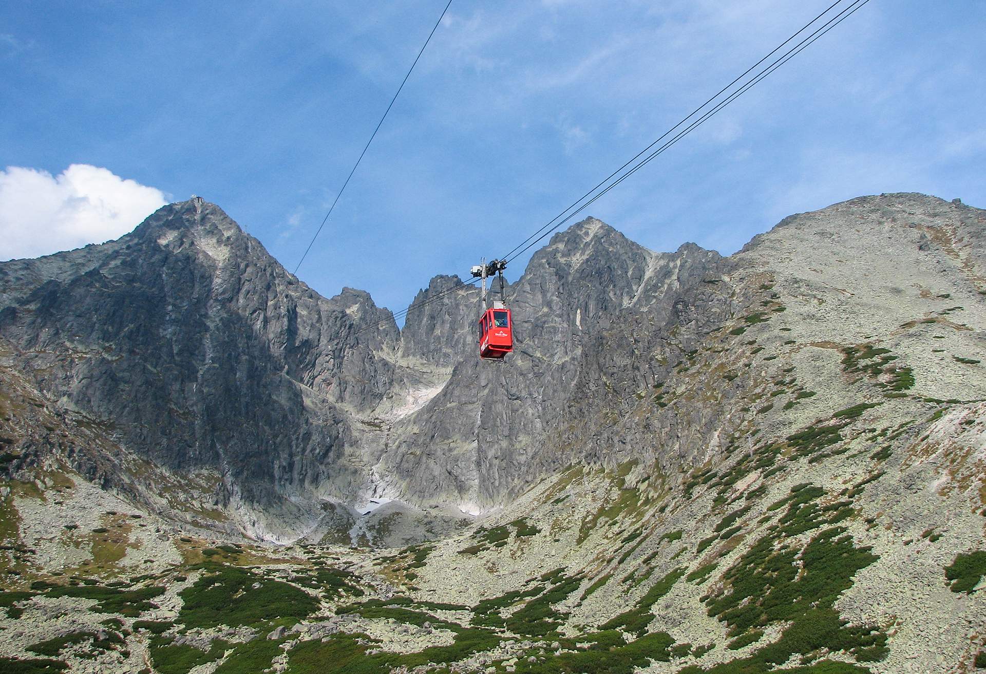 View of mountains with gondola in Zakopane, Poland