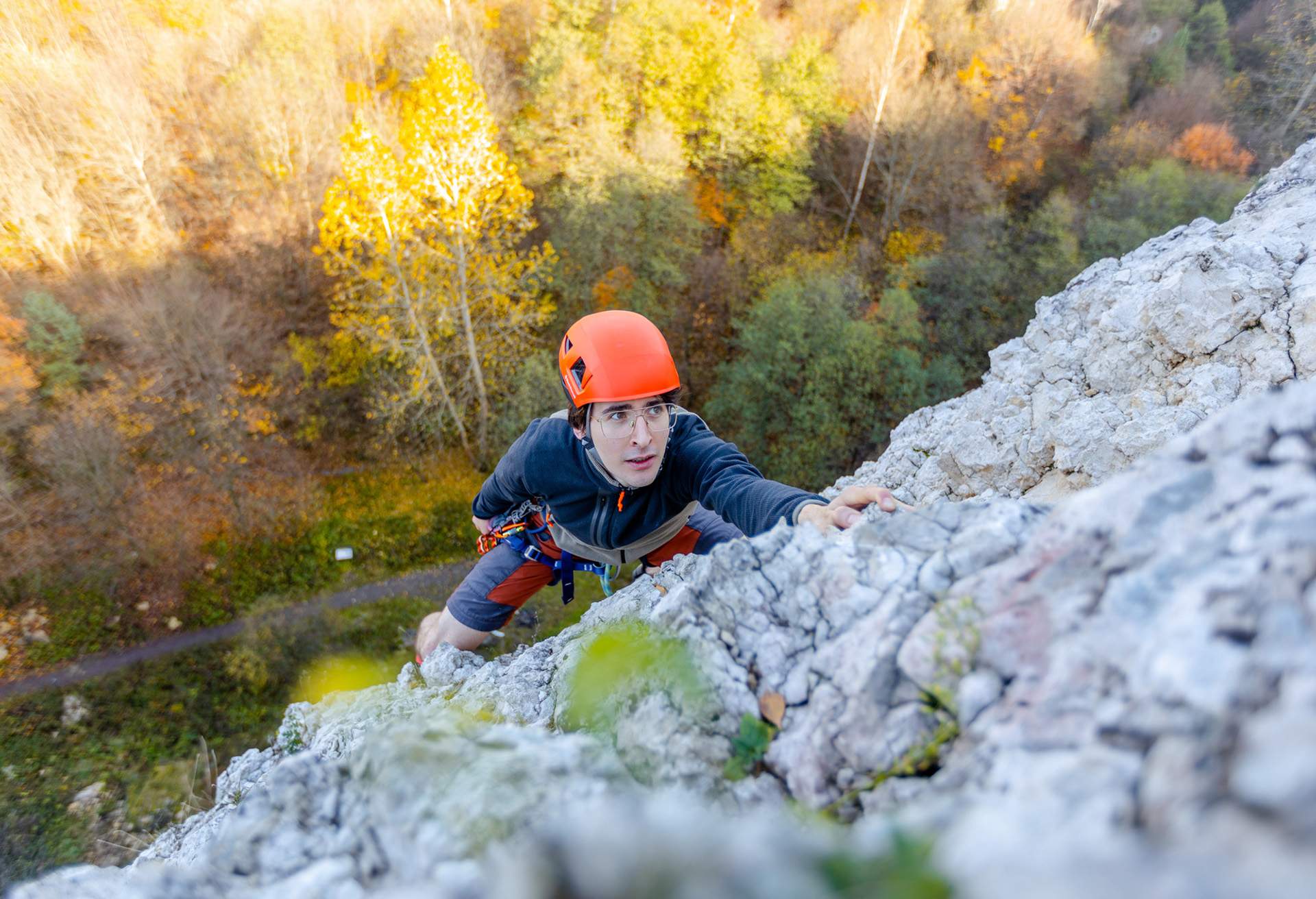 Climbing in Malopolska, Poland